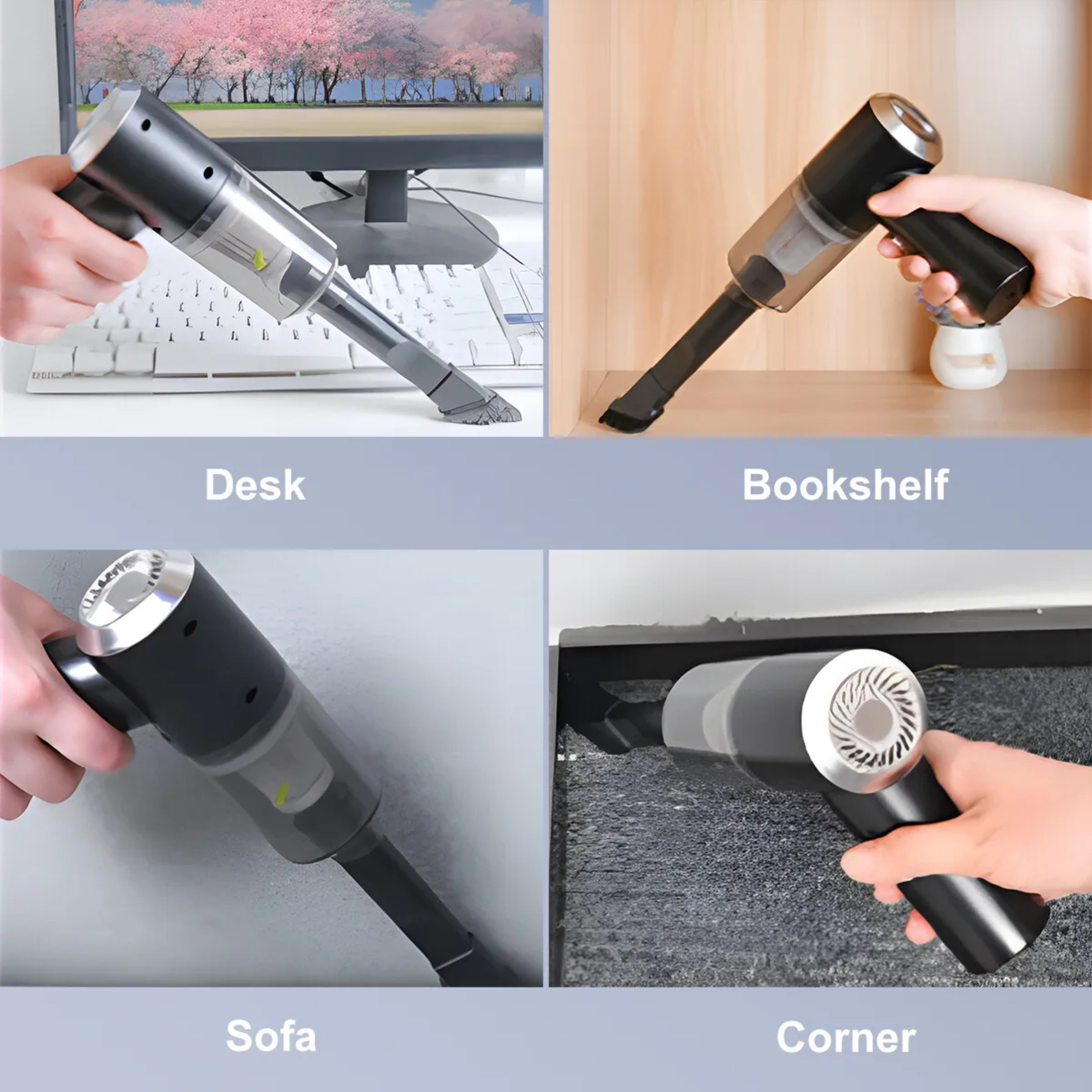 3 in 1 Portable Vacuum Cleaner Duster Blower Air Pump Wireless Handheld CleanDust From Car, Home, Computer, Laptop, Flower, Mirror, Vehicle Interior Cleaner