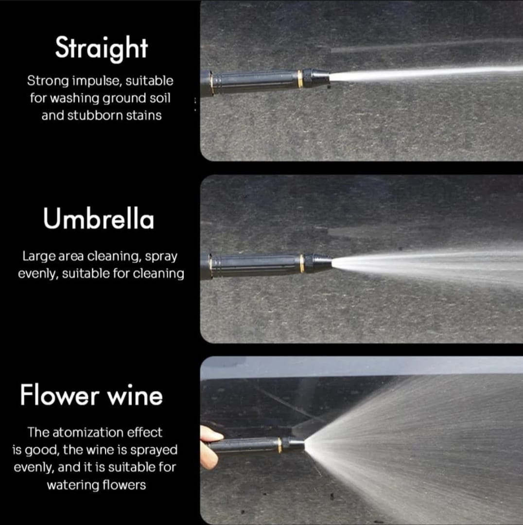 High- Pressure Water Spray Nozzle for Car Garden Lawn Wash Hose Pipe Nozzle