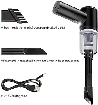 3 in 1 Portable Vacuum Cleaner Duster Blower Air Pump Wireless Handheld CleanDust From Car, Home, Computer, Laptop, Flower, Mirror, Vehicle Interior Cleaner