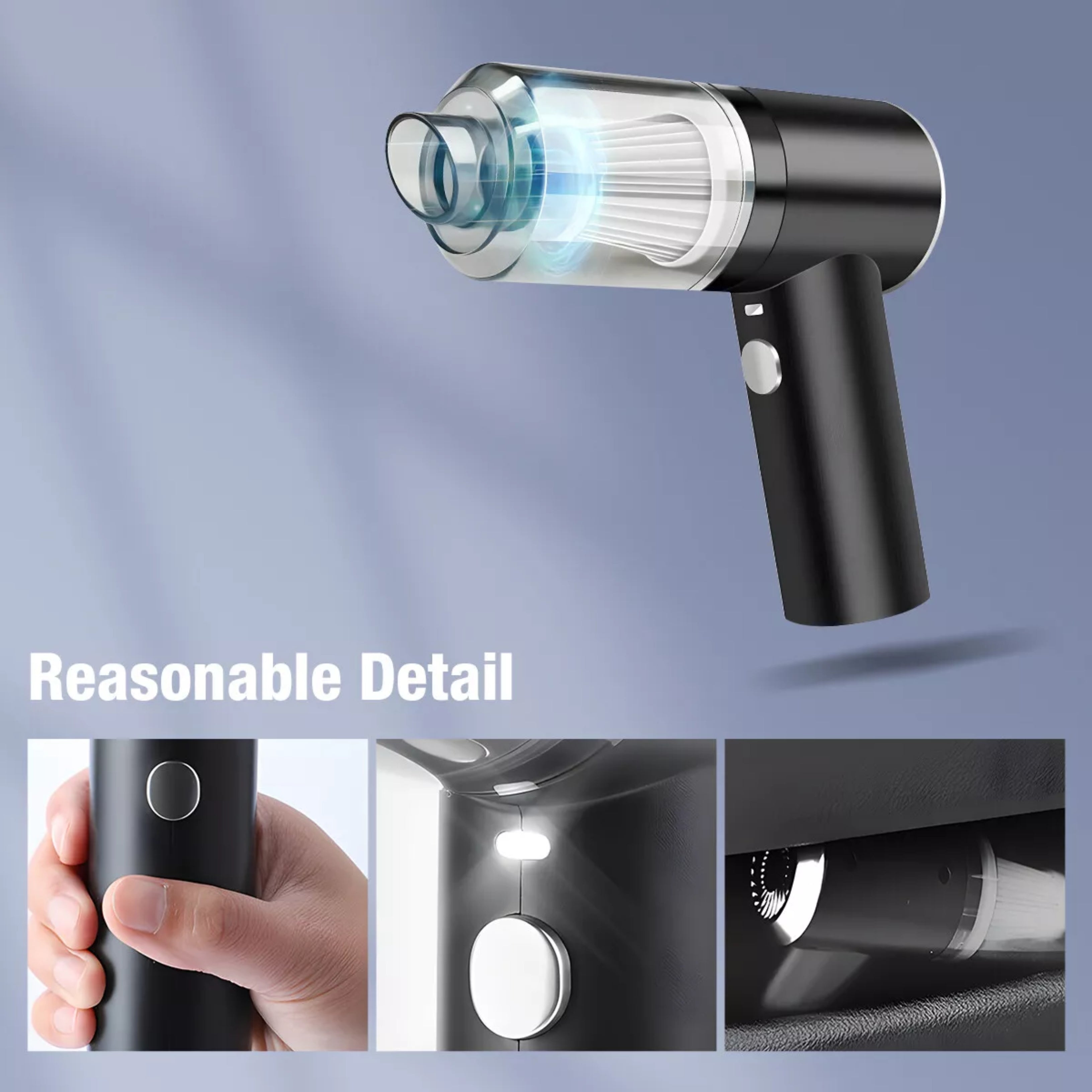 3 in 1 Portable Vacuum Cleaner Duster Blower Air Pump Wireless Handheld CleanDust From Car, Home, Computer, Laptop, Flower, Mirror, Vehicle Interior Cleaner